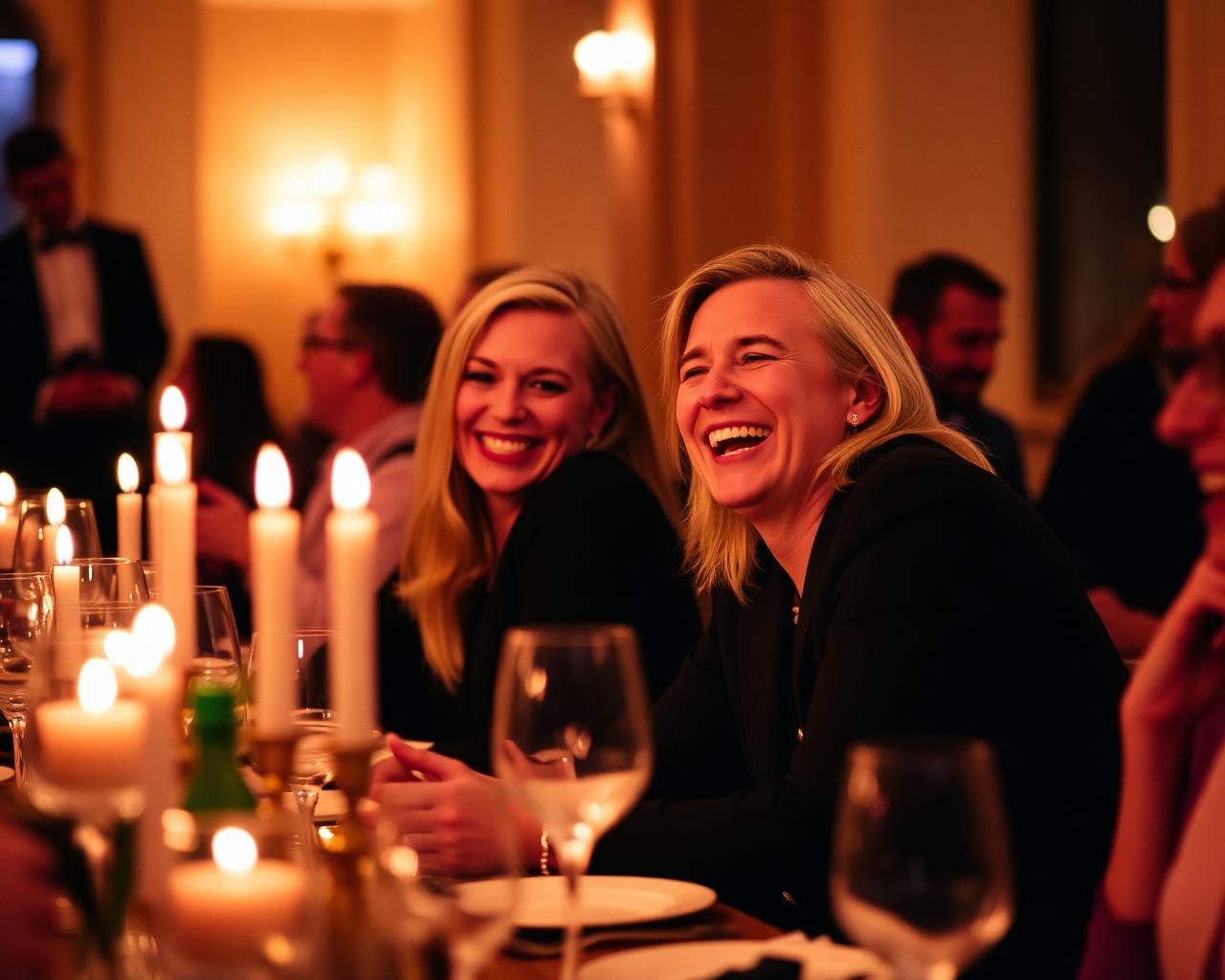 Event photographer Helsinki — candle-lit celebration dinner